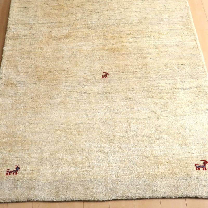 ギャッベ（ギャベ） 199×143cm（BL-10030）イラン産の細部のズーム写真