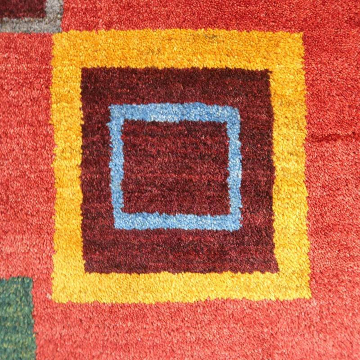 【セミオーダー受付中】  サイズ変更OK　カラー変更OK イラン　シラーズ産　ギャッベ 　（bl-10227）