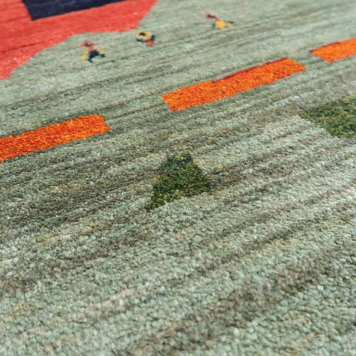 【セミオーダー受付中】  サイズ変更OK　カラー変更OK イラン　シラーズ産　ギャッベ 　（bl-10227）