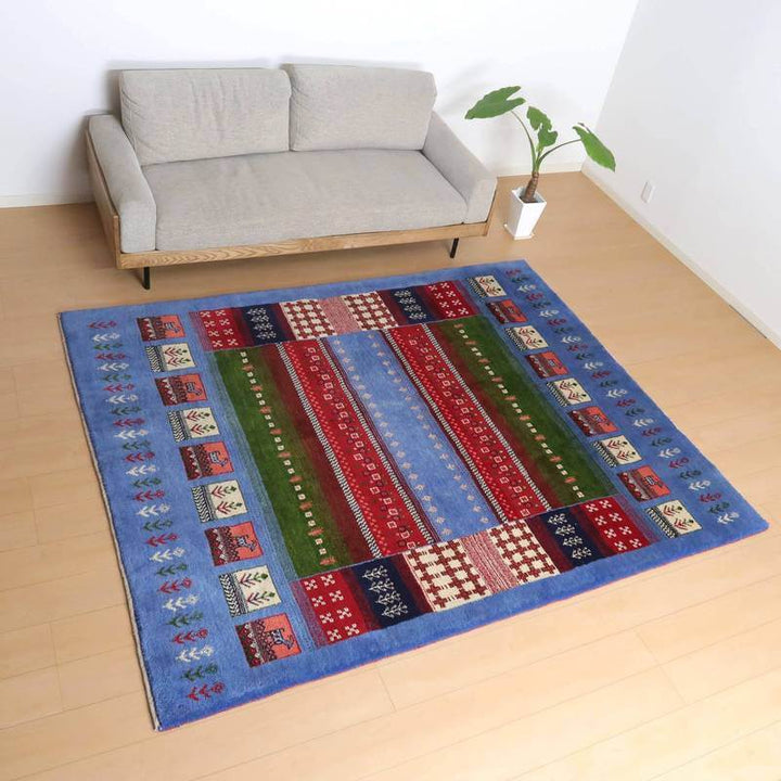 【オーダーメイド受付中】イラン　シラーズ産　ギャッベ 　（bl-10299）