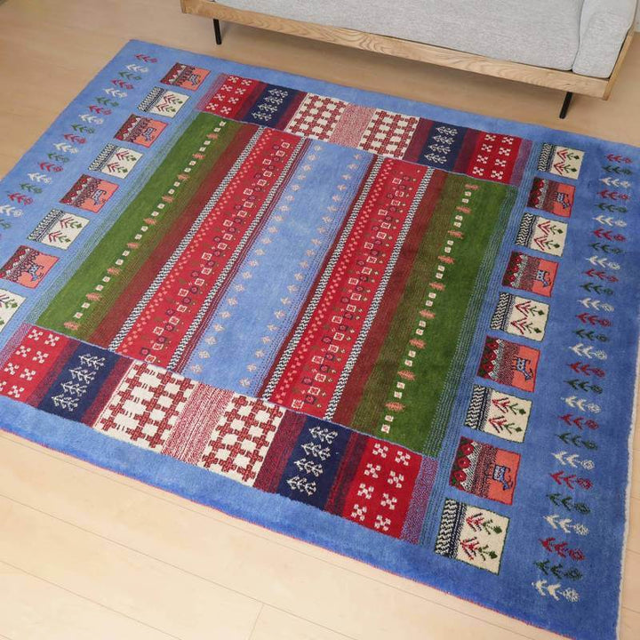 【オーダーメイド受付中】イラン　シラーズ産　ギャッベ 　（bl-10299）