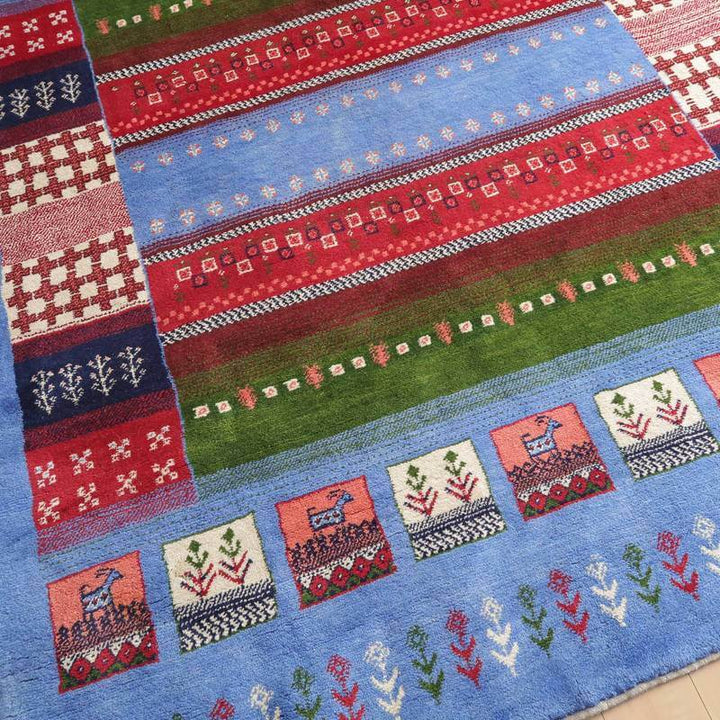 【オーダーメイド受付中】イラン　シラーズ産　ギャッベ 　（bl-10299）