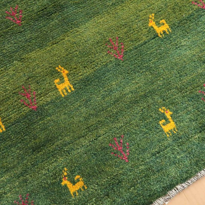 【セミオーダー受付中】  サイズ変更OK　カラー変更OK イラン　シラーズ産　ギャッベ 　（bl-10304）