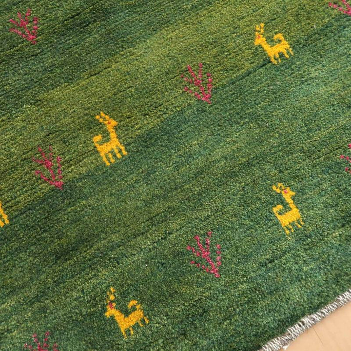 【セミオーダー受付中】  サイズ変更OK　カラー変更OK イラン　シラーズ産　ギャッベ 　（bl-10304）