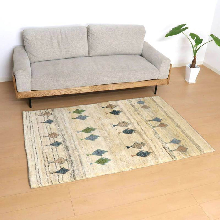 【セミオーダー受付中】  サイズ変更OK　カラー変更OK イラン　シラーズ産　ギャッベ 　（bl-10316）