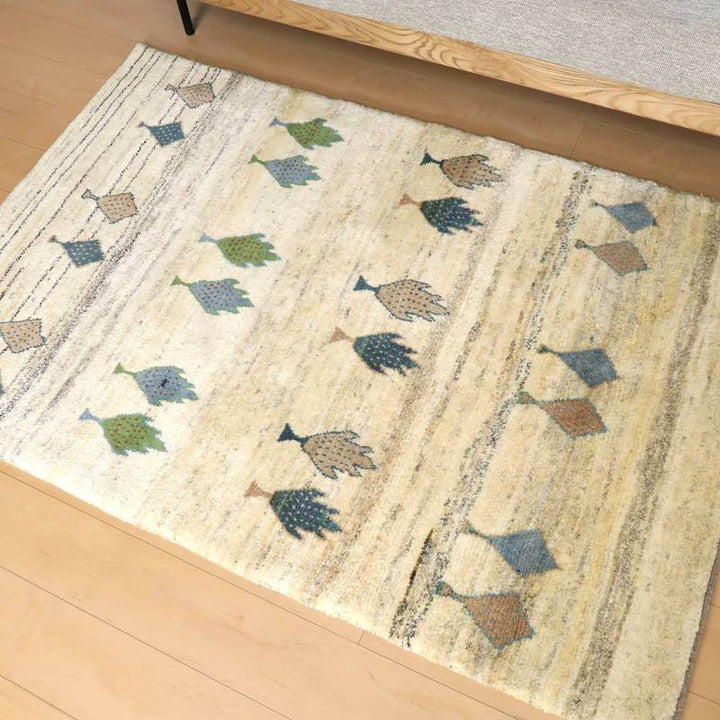 【セミオーダー受付中】  サイズ変更OK　カラー変更OK イラン　シラーズ産　ギャッベ 　（bl-10316）