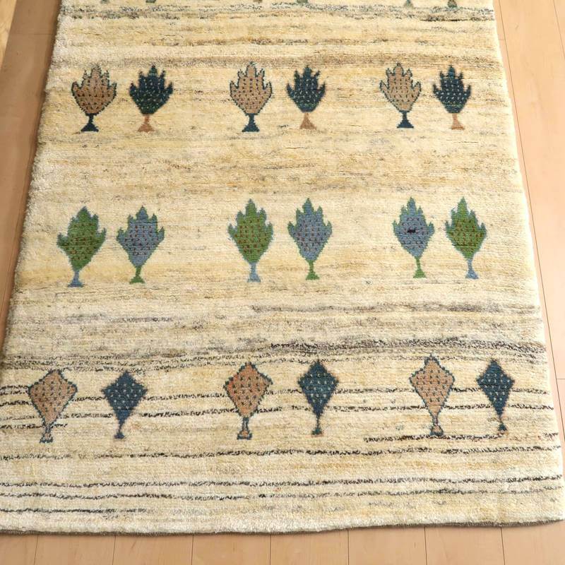 【セミオーダー受付中】  サイズ変更OK　カラー変更OK イラン　シラーズ産　ギャッベ 　（bl-10316）