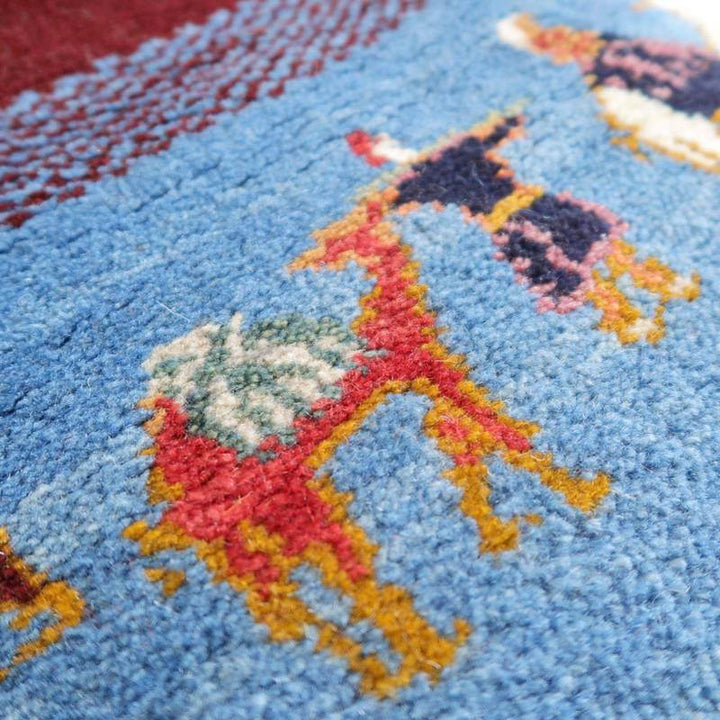 【セミオーダー受付中】  サイズ変更OK　カラー変更OK イラン　シラーズ産　ギャッベ 　（bl-10340）