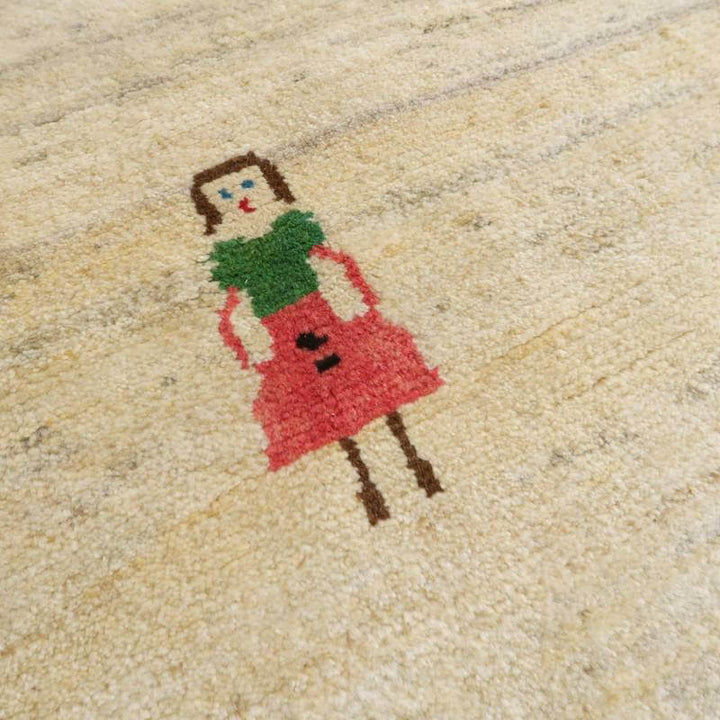 【セミオーダー受付中】  サイズ変更OK　カラー変更OK イラン　シラーズ産　ギャッベ 　（bl-10344）