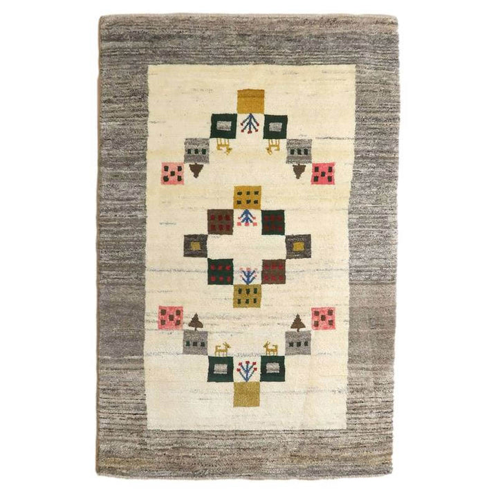 【セミオーダー受付中】  サイズ変更OK　カラー変更OK イラン　シラーズ産　ギャッベ 　（bl-10357）