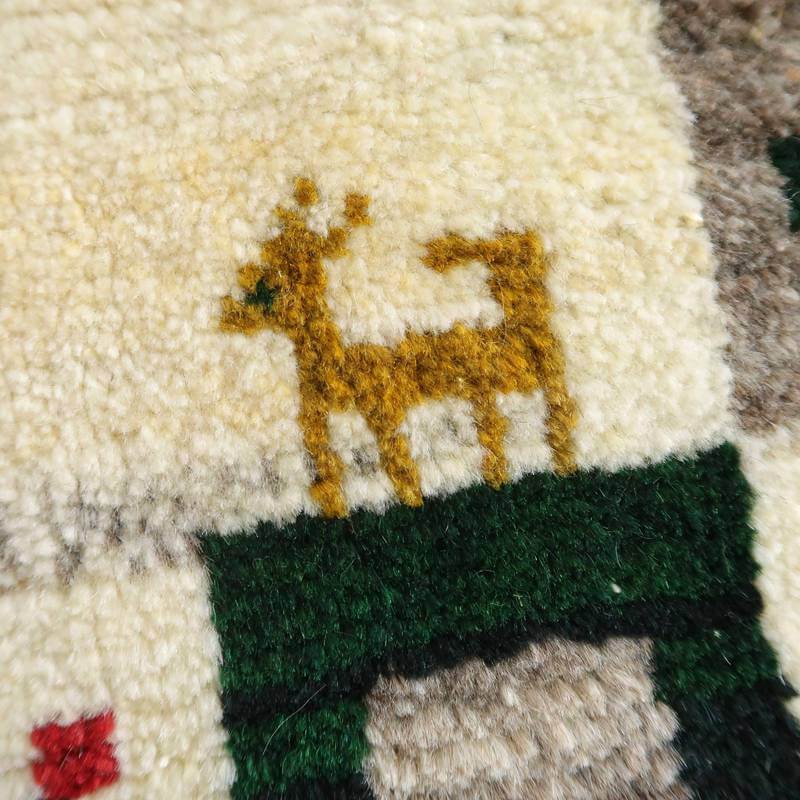 【セミオーダー受付中】  サイズ変更OK　カラー変更OK イラン　シラーズ産　ギャッベ 　（bl-10357）