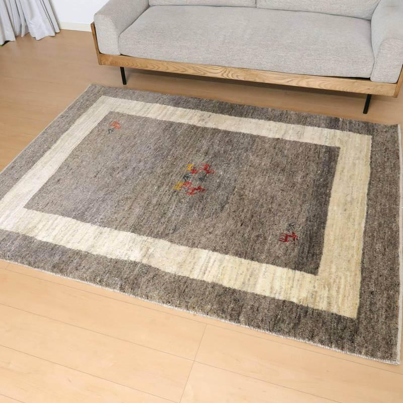 【セミオーダー受付中】  サイズ変更OK　カラー変更OK イラン　シラーズ産　ギャッベ 　（bl-10368）