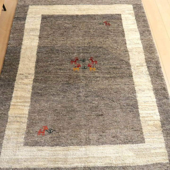 【セミオーダー受付中】  サイズ変更OK　カラー変更OK イラン　シラーズ産　ギャッベ 　（bl-10368）