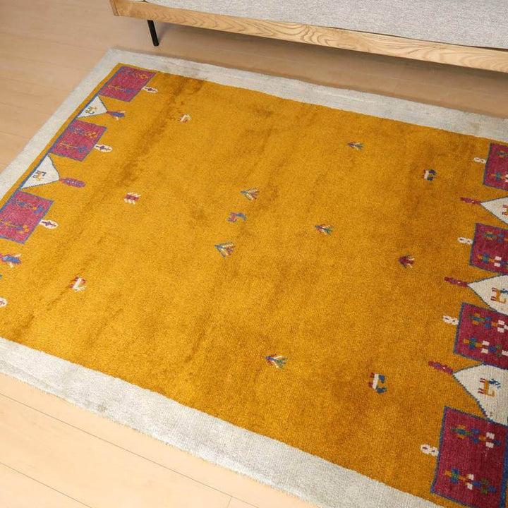 【セミオーダー受付中】  サイズ変更OK　カラー変更OK イラン　シラーズ産　ギャッベ 　（bl-10372）