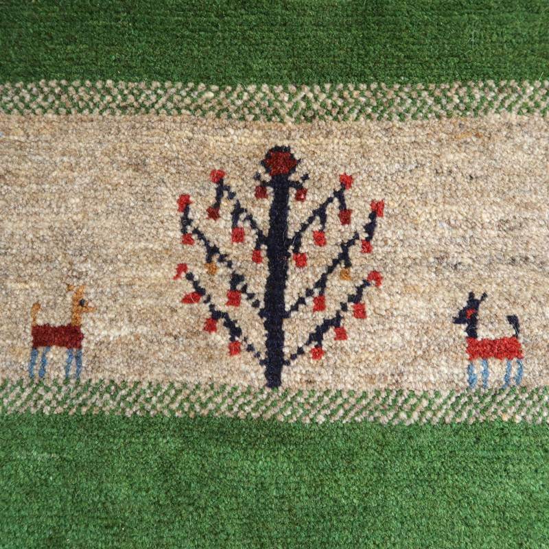 【セミオーダー受付中】  サイズ変更OK　カラー変更OK イラン　シラーズ産　ギャッベ 　（bl-10386）