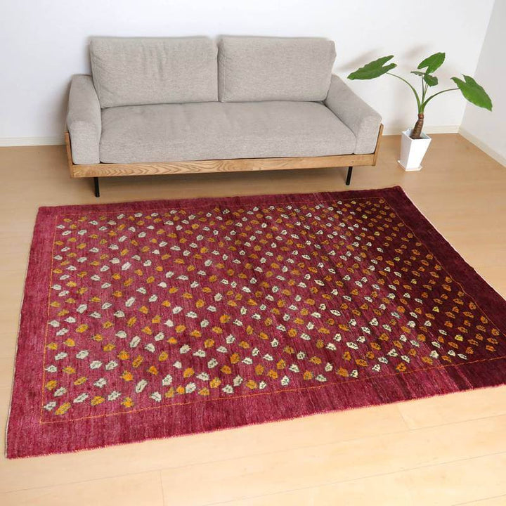 【セミオーダー受付中】  サイズ変更OK　カラー変更OK イラン　シラーズ産　ギャッベ 　（bl-10390）