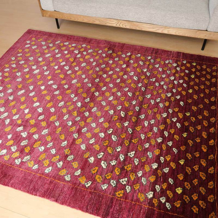 【セミオーダー受付中】  サイズ変更OK　カラー変更OK イラン　シラーズ産　ギャッベ 　（bl-10390）