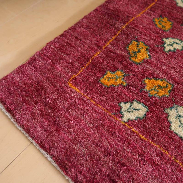 【セミオーダー受付中】  サイズ変更OK　カラー変更OK イラン　シラーズ産　ギャッベ 　（bl-10390）