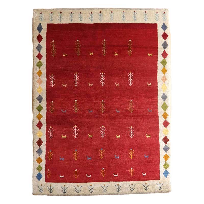 【セミオーダー受付中】  サイズ変更OK　カラー変更OK イラン　シラーズ産　ギャッベ 　（bl-10399）