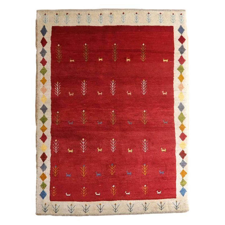 【セミオーダー受付中】  サイズ変更OK　カラー変更OK イラン　シラーズ産　ギャッベ 　（bl-10399）