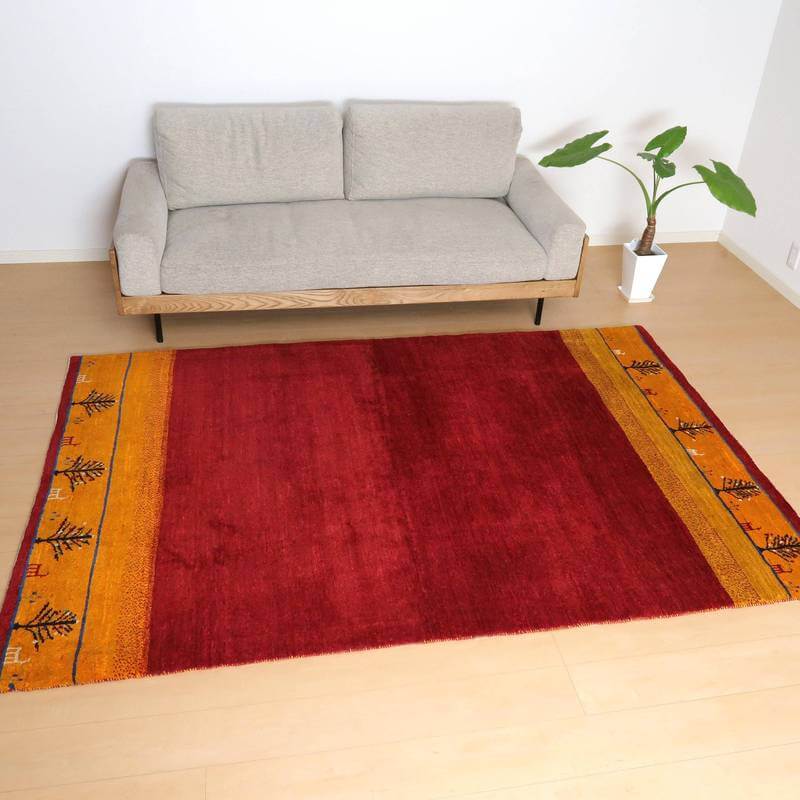 【セミオーダー受付中】  サイズ変更OK　カラー変更OK イラン　シラーズ産　ギャッベ 　（bl-10403）