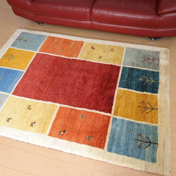 【セミオーダー受付中】  サイズ変更OK　カラー変更OK イラン　シラーズ産　ギャッベ 　（bl-10410）