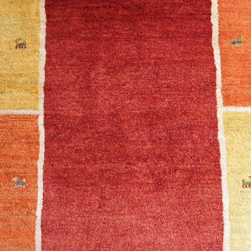 【セミオーダー受付中】  サイズ変更OK　カラー変更OK イラン　シラーズ産　ギャッベ 　（bl-10410）