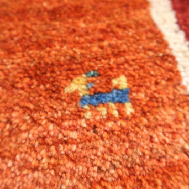 【セミオーダー受付中】  サイズ変更OK　カラー変更OK イラン　シラーズ産　ギャッベ 　（bl-10410）