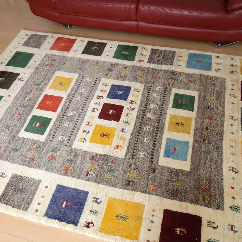 【オーダーメイド受付中】イラン　シラーズ産　ギャッベ 　（bl-10413）