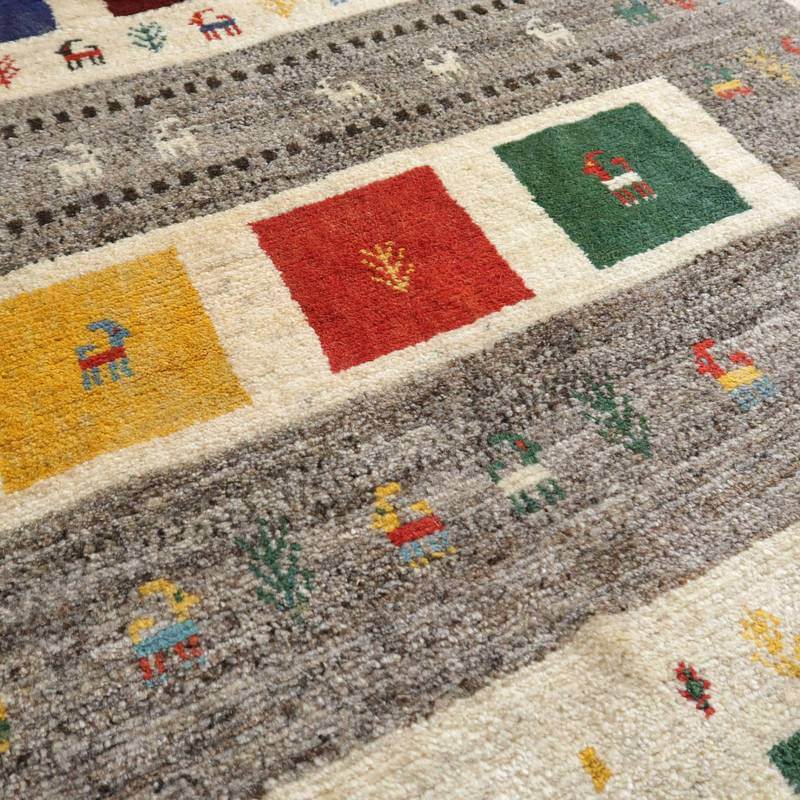 【オーダーメイド受付中】イラン　シラーズ産　ギャッベ 　（bl-10413）