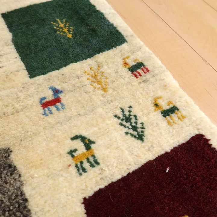 【オーダーメイド受付中】イラン　シラーズ産　ギャッベ 　（bl-10413）