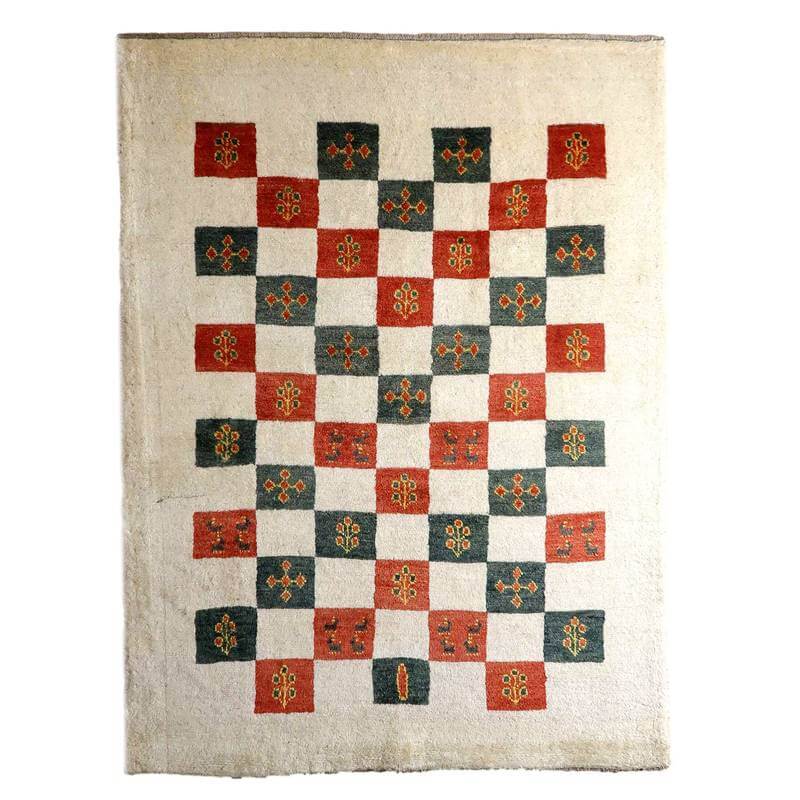 【セミオーダー受付中】  サイズ変更OK　カラー変更OK イラン　シラーズ産　ギャッベ 　（bl-10416）