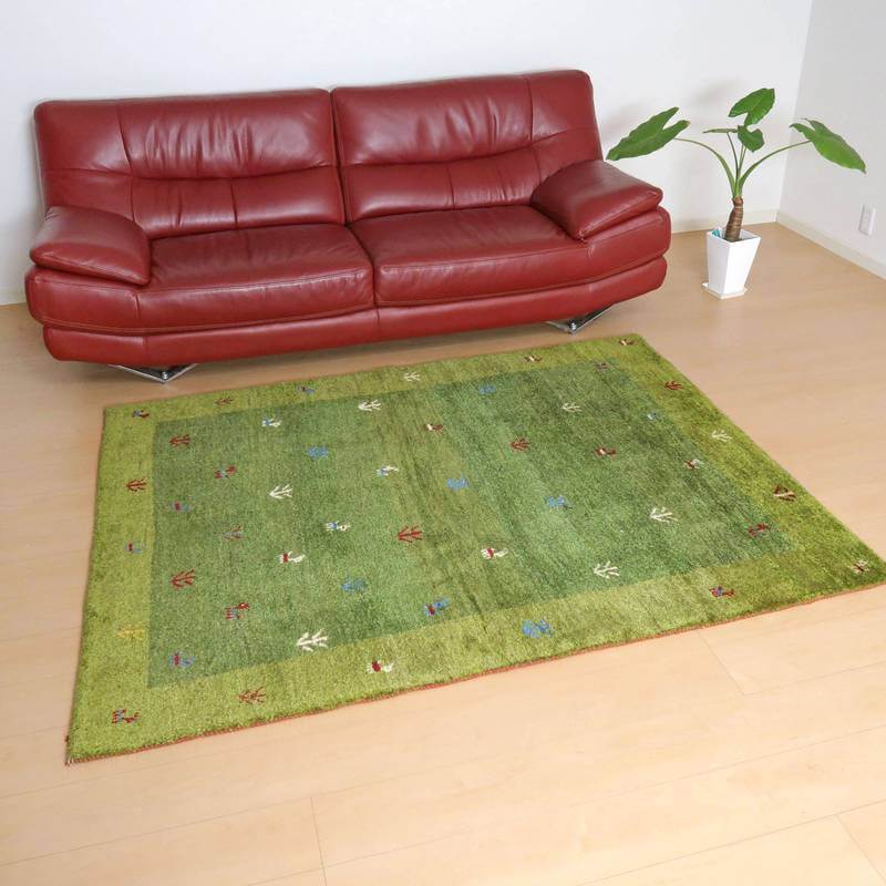 【セミオーダー受付中】  サイズ変更OK　カラー変更OK イラン　シラーズ産　ギャッベ 　（bl-10433）