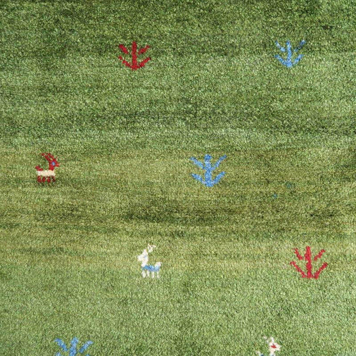 【セミオーダー受付中】  サイズ変更OK　カラー変更OK イラン　シラーズ産　ギャッベ 　（bl-10433）