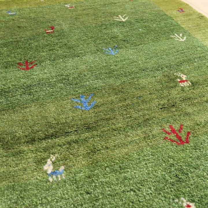 【セミオーダー受付中】  サイズ変更OK　カラー変更OK イラン　シラーズ産　ギャッベ 　（bl-10433）