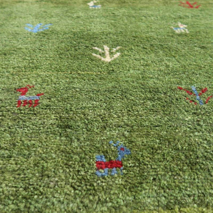 【セミオーダー受付中】  サイズ変更OK　カラー変更OK イラン　シラーズ産　ギャッベ 　（bl-10433）