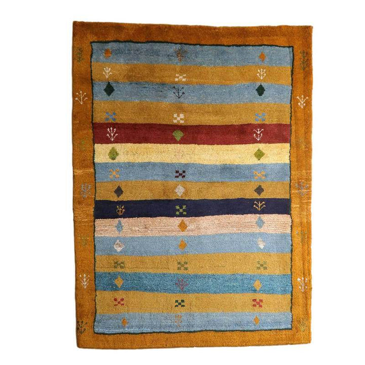 【セミオーダー受付中】  サイズ変更OK　カラー変更OK イラン　シラーズ産　ギャッベ 　（bl-10434）