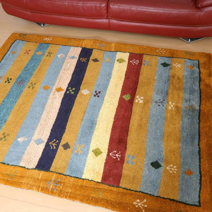 【セミオーダー受付中】  サイズ変更OK　カラー変更OK イラン　シラーズ産　ギャッベ 　（bl-10434）