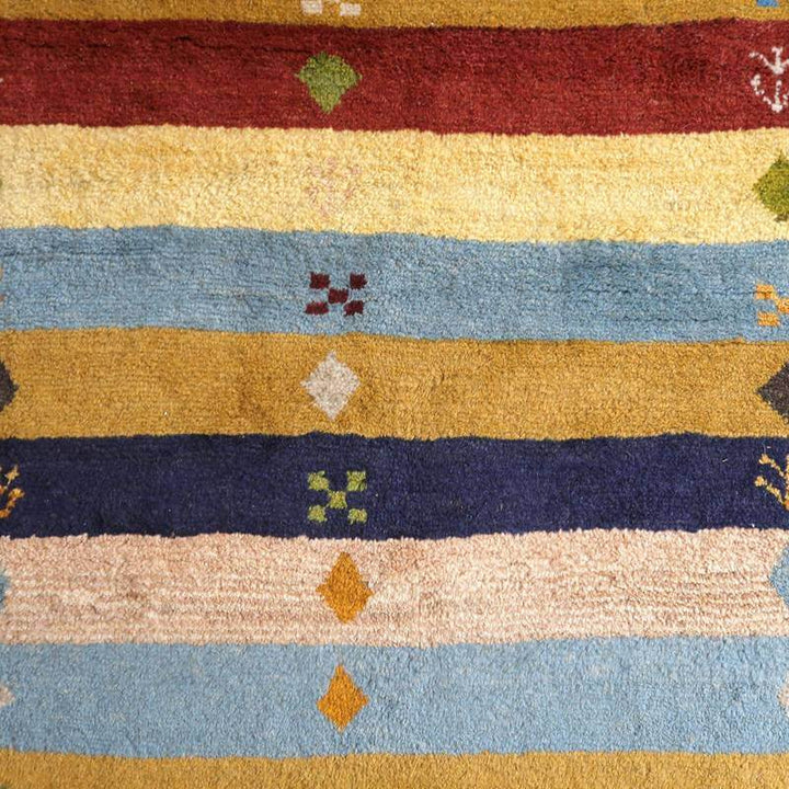 【セミオーダー受付中】  サイズ変更OK　カラー変更OK イラン　シラーズ産　ギャッベ 　（bl-10434）