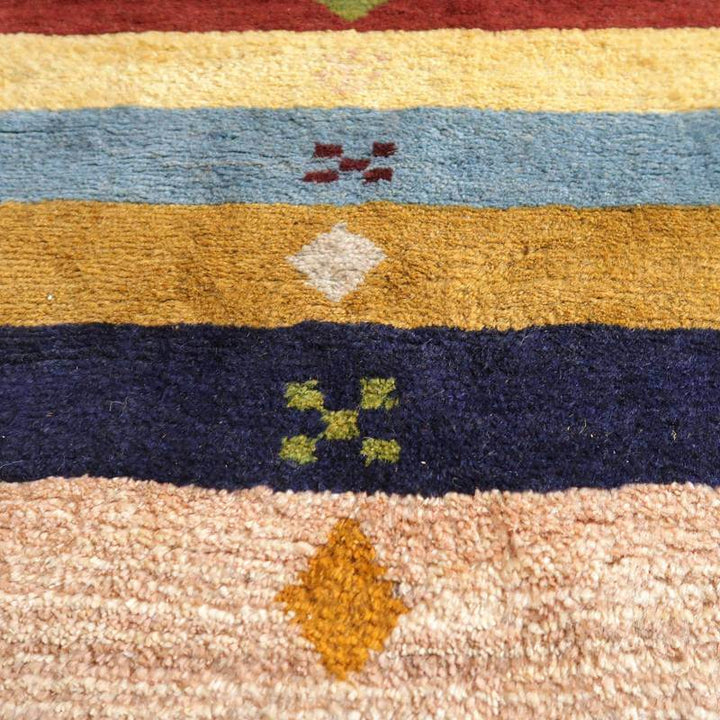 【セミオーダー受付中】  サイズ変更OK　カラー変更OK イラン　シラーズ産　ギャッベ 　（bl-10434）