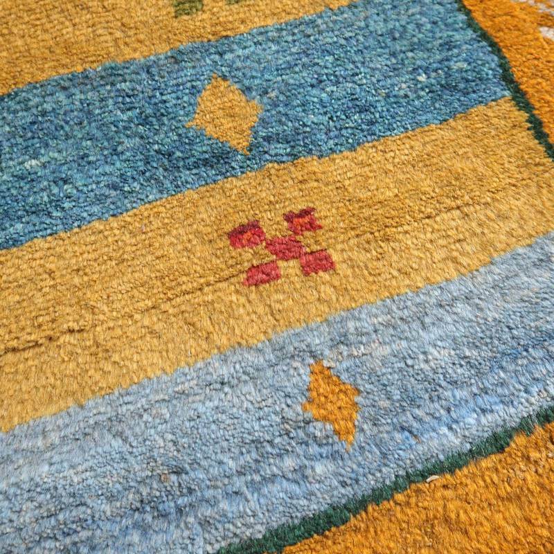 【セミオーダー受付中】  サイズ変更OK　カラー変更OK イラン　シラーズ産　ギャッベ 　（bl-10434）