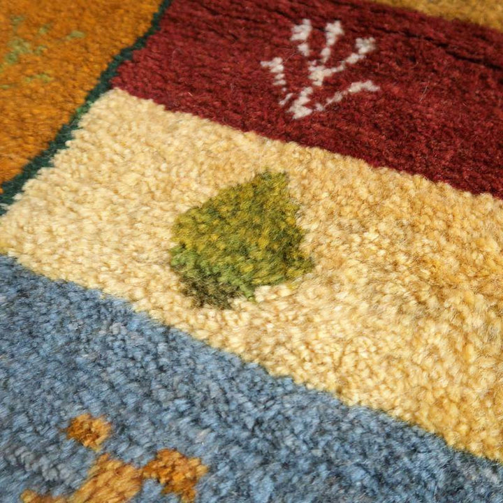 【セミオーダー受付中】  サイズ変更OK　カラー変更OK イラン　シラーズ産　ギャッベ 　（bl-10434）