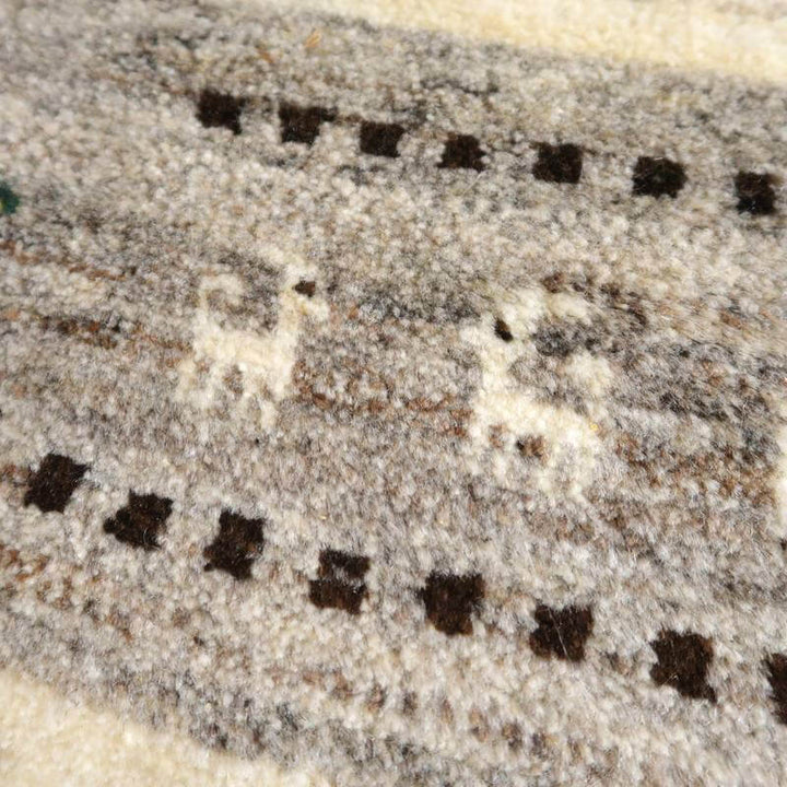 【セミオーダー受付中】  サイズ変更OK　カラー変更OK イラン　シラーズ産　ギャッベ 　（bl-10435）