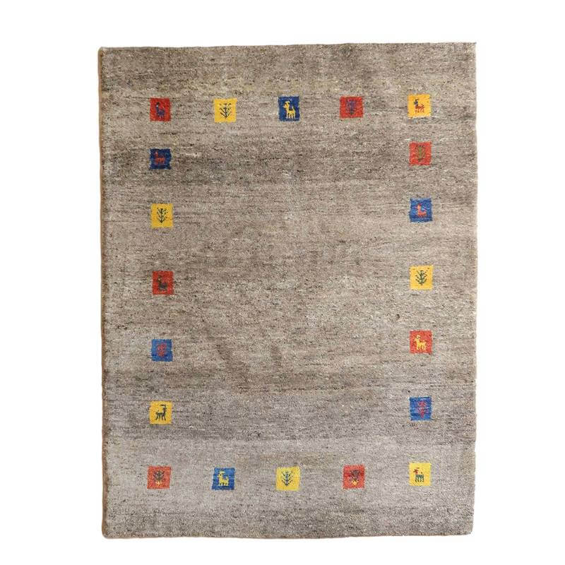 【セミオーダー受付中】  サイズ変更OK　カラー変更OK イラン　シラーズ産　ギャッベ 　（bl-10438）