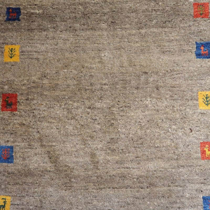 【セミオーダー受付中】  サイズ変更OK　カラー変更OK イラン　シラーズ産　ギャッベ 　（bl-10438）