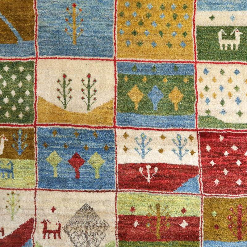 ギャッベ/カシュクリ、細かな上質ランク   190×153cm（BL-10439）