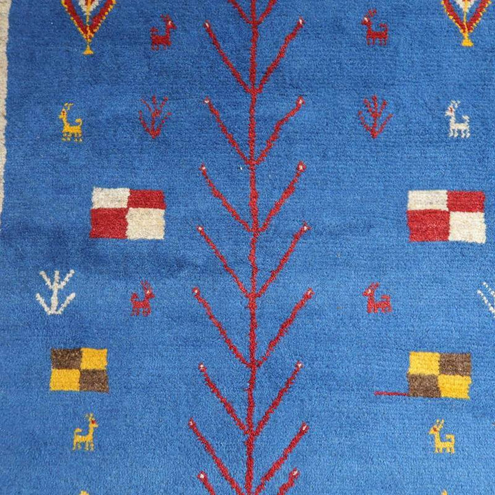 【セミオーダー受付中】  サイズ変更OK　カラー変更OK イラン　シラーズ産　ギャッベ 　（bl-10440）