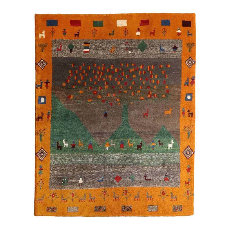 【セミオーダー受付中】  サイズ変更OK　カラー変更OK イラン　シラーズ産　ギャッベ 　（bl-10444）