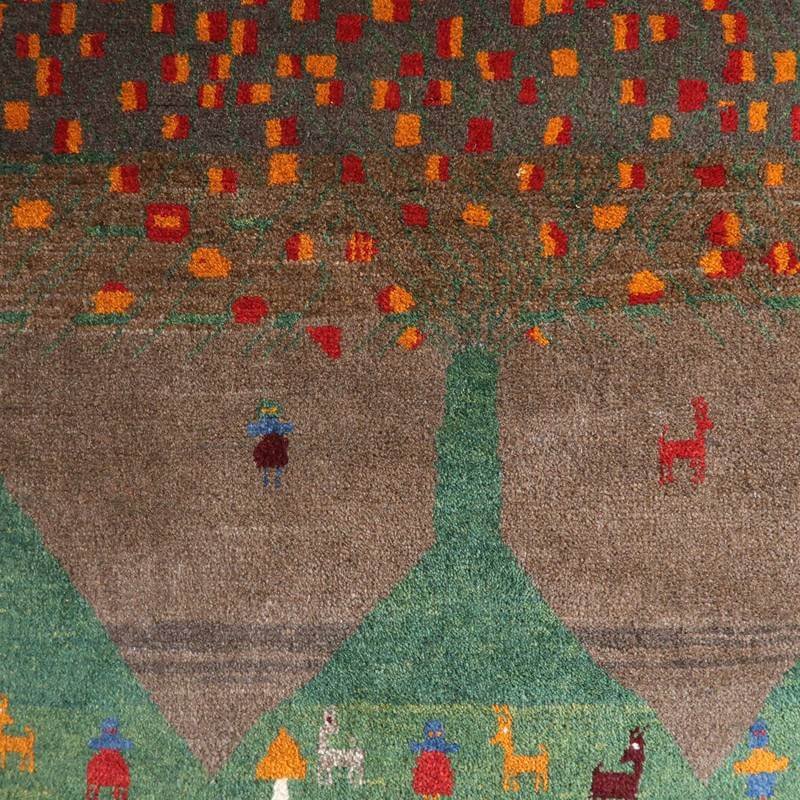 【セミオーダー受付中】  サイズ変更OK　カラー変更OK イラン　シラーズ産　ギャッベ 　（bl-10444）