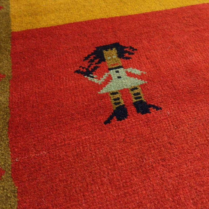 【セミオーダー受付中】  サイズ変更OK　カラー変更OK イラン　シラーズ産　ギャッベ 　（bl-10445）